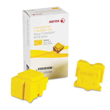 Xerox Solid Ink Stick, 4400 Page Yield, Yllw, PK2 108R00928